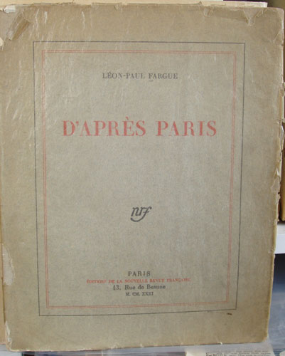  D'après Paris by Fargue