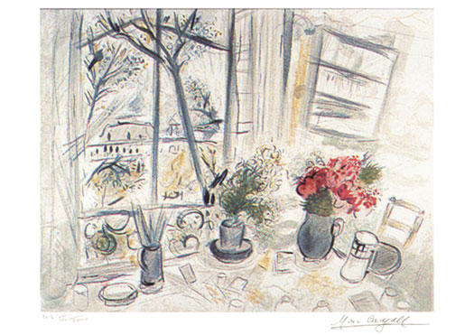 After Marc Chagall - Les Fleurs du Parc.