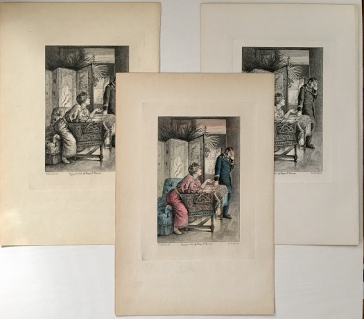 * Roger walked..(3 etchings) after the painting by Jean-Paul Sinnibaldi