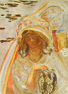 Jeune fille dans une barque - Double-sided lithograph - Verve