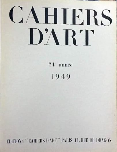 * Cahiers d'Art. No 1 - 1949  - Miro - Léger..