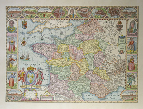 * Antique Map reproduction - Gallia 1595