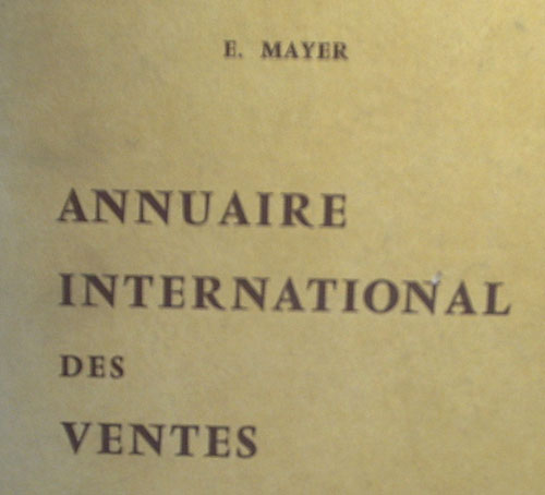 Mayer.International Auction Records. 1963