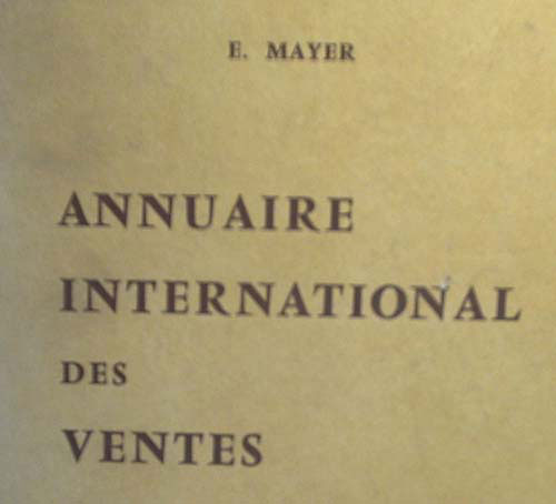 Mayer.International Auction Records. 1964