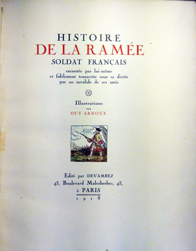 Histoire de La Ramée - Soldat Français