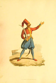 * Officer of European Infantry. Plate 24 - Military Costume of Turkey