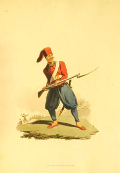 * Soldier of European Infantry. Plate 25 - Military Costume of Turkey