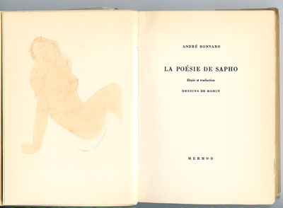 Andre Bonnard, La poesie de Sapho
