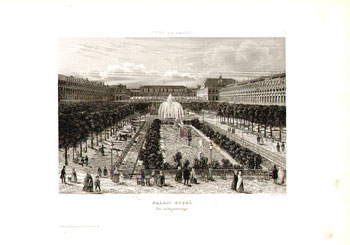 Palais Royal. Gravure sur Acier prise au Daguerréotype