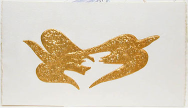 Hommage à Georges Braque- Les Oiseaux ..Gaufrage à l'or fin..