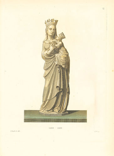 *La Vierge avec l'Enfant-Jésus, statuette en ivoire, 1400-1420. Pl. 12