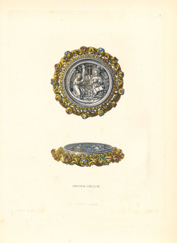 *Monile d'argent ou clavette du pluvial d'un Evêque, 1460-1480. Pl. 19