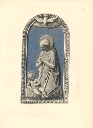 *La Vierge priant l'Enfant Jésus et le Saint Esprit sous la forme d'un pigeon. Pl. 30