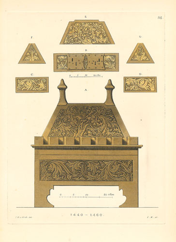 *Reliquaire en bois doré, 1440-1460. Planche 35