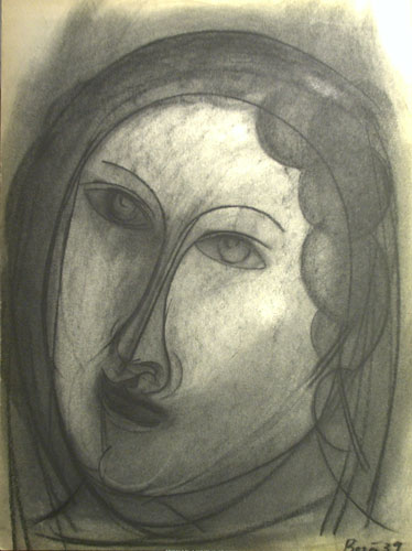 Head, drawing by BORÈS . Verve