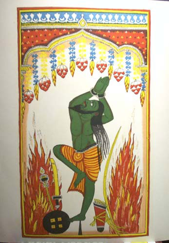 Art from India - Hindu Dieties-Hinduism -The Indian Pantheon Suite of 8 Verve