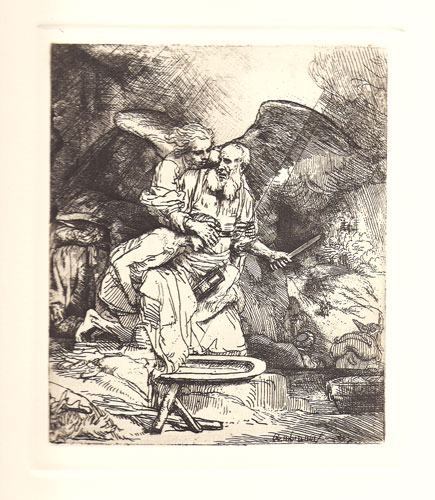after Rembrandt by Amand-Durand - Bartsch #35 Le Sacrifice d'Abraham