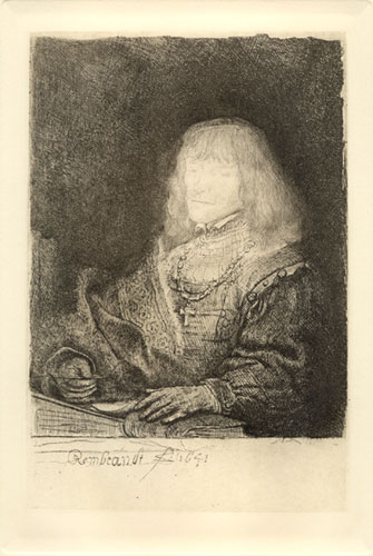 after Rembrandt - Homme avec chaine et croix - Bartsch #261