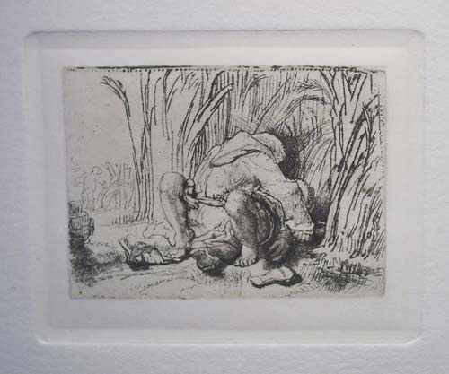 after Rembrandt - Bartsch #187 The Monk in the Cornfield c.1646