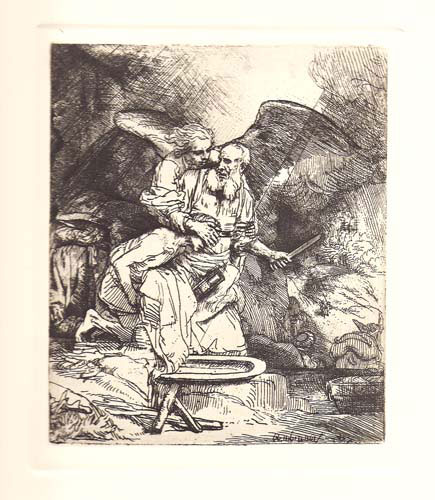 after Rembrandt -  Bartsch #35 Le Sacrifice d'Abraham