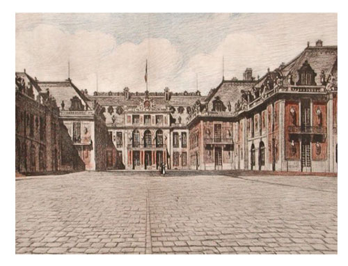* Versailles. La Cour de Marbre . Plate 1