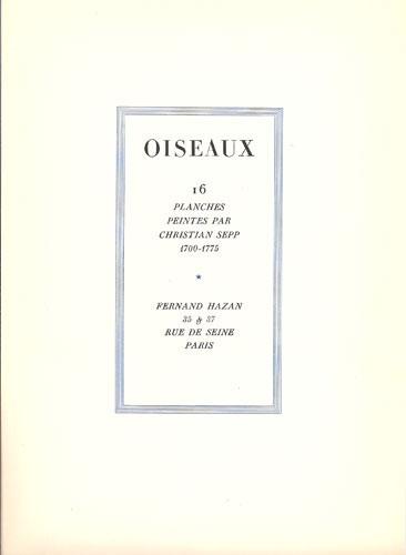 OISEAUX  (Portfolio 16 plates)