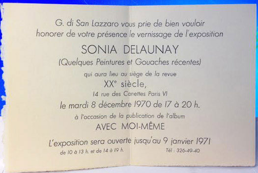 Carton d'invitation - Vernissage - Xxe siecle 1970