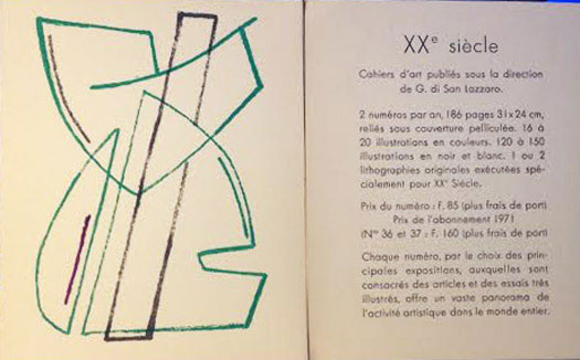 Carton d'invitation - Vernissage - Xxe siecle 1971