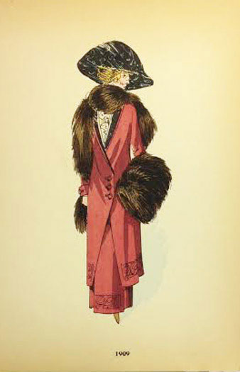 La Mode Féminine  en 1909 - Set of 4 pochoirs