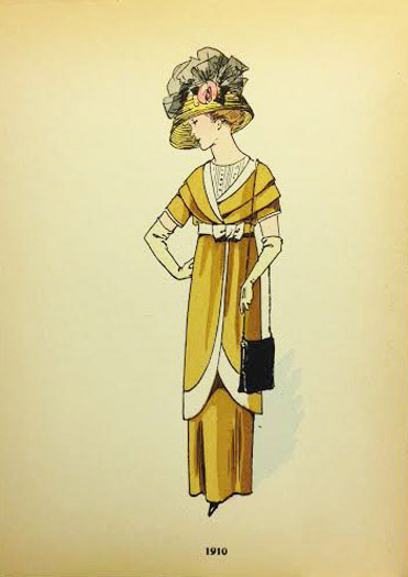 La Mode Féminine  en 1910 - Set of 4 pochoirs