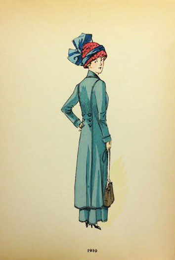 La Mode Féminine  en 1910 - Set of 4 pochoirs