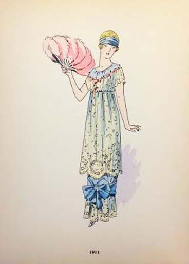 La Mode Féminine  en 1911 - Set of 4 pochoirs