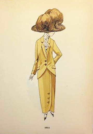 La Mode Féminine  en 1911 - Set of 4 pochoirs