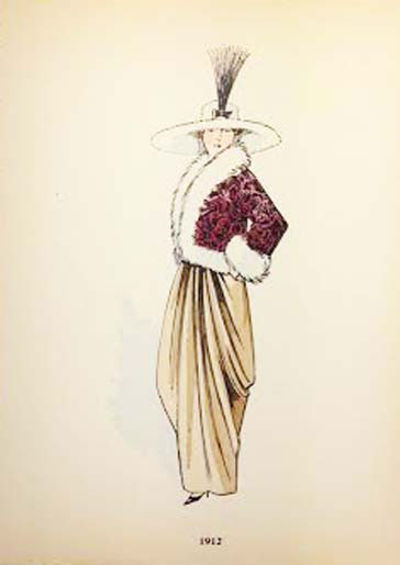 La Mode Féminine  en 1912 - Set of 4 pochoirs