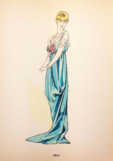 La Mode Féminine  en 1912 - Set of 4 pochoirs
