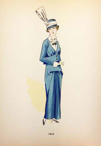 La Mode Féminine  en 1913-  Set of 4 pochoirs