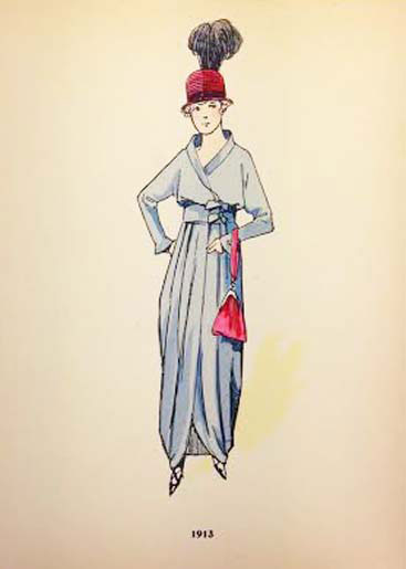 La Mode Féminine  en 1913-  Set of 4 pochoirs