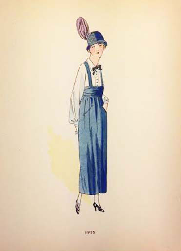 La Mode Féminine  en 1915 - Set of 4 pochoirs