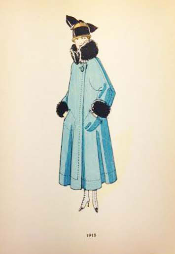 La Mode Féminine  en 1915 - Set of 4 pochoirs