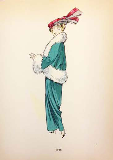 La Mode Féminine  en 1916 - Set of 4 pochoirs