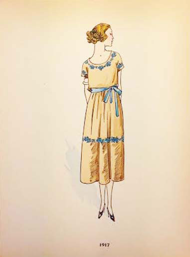 La Mode Féminine  en 1917 - Set of 4 pochoirs
