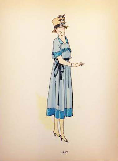 La Mode Féminine  en 1917 - Set of 4 pochoirs