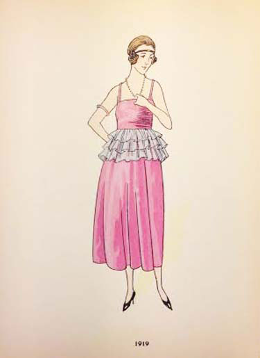 La Mode Féminine  en 1919 - Set of 4 pochoirs