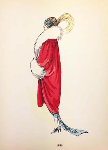 La Mode Féminine  en 1920 - Set of 4 pochoirs