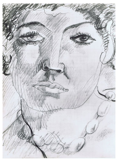 * Femme au collier   (sketch) Verve 1955