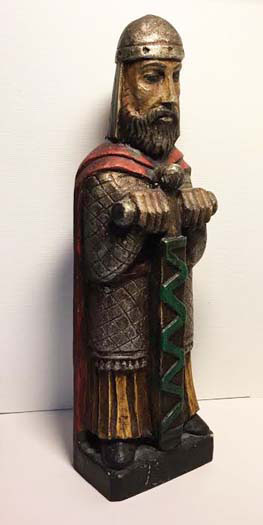 El Cid - Carved Polychrome Wood Sculpture