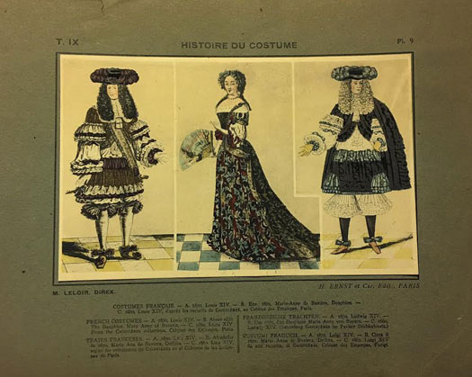 Histoire du Costume T.IX - Plate 9 - Louis XIV