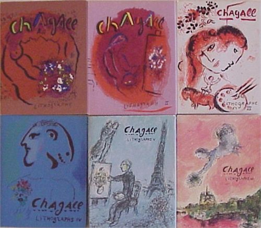 Marc Chagall  Catalogue Raisonné of The Lithographs Volumes I to VI .